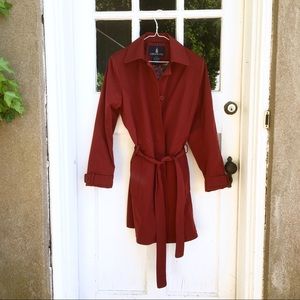 London Fog Red Trenchcoat